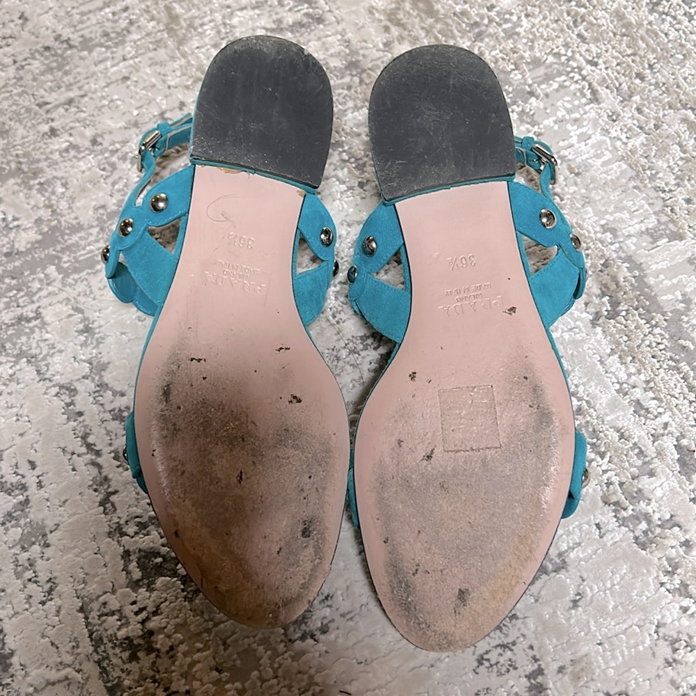 Prada Suede Sandals Size 36.5 - Picture 4 of 4